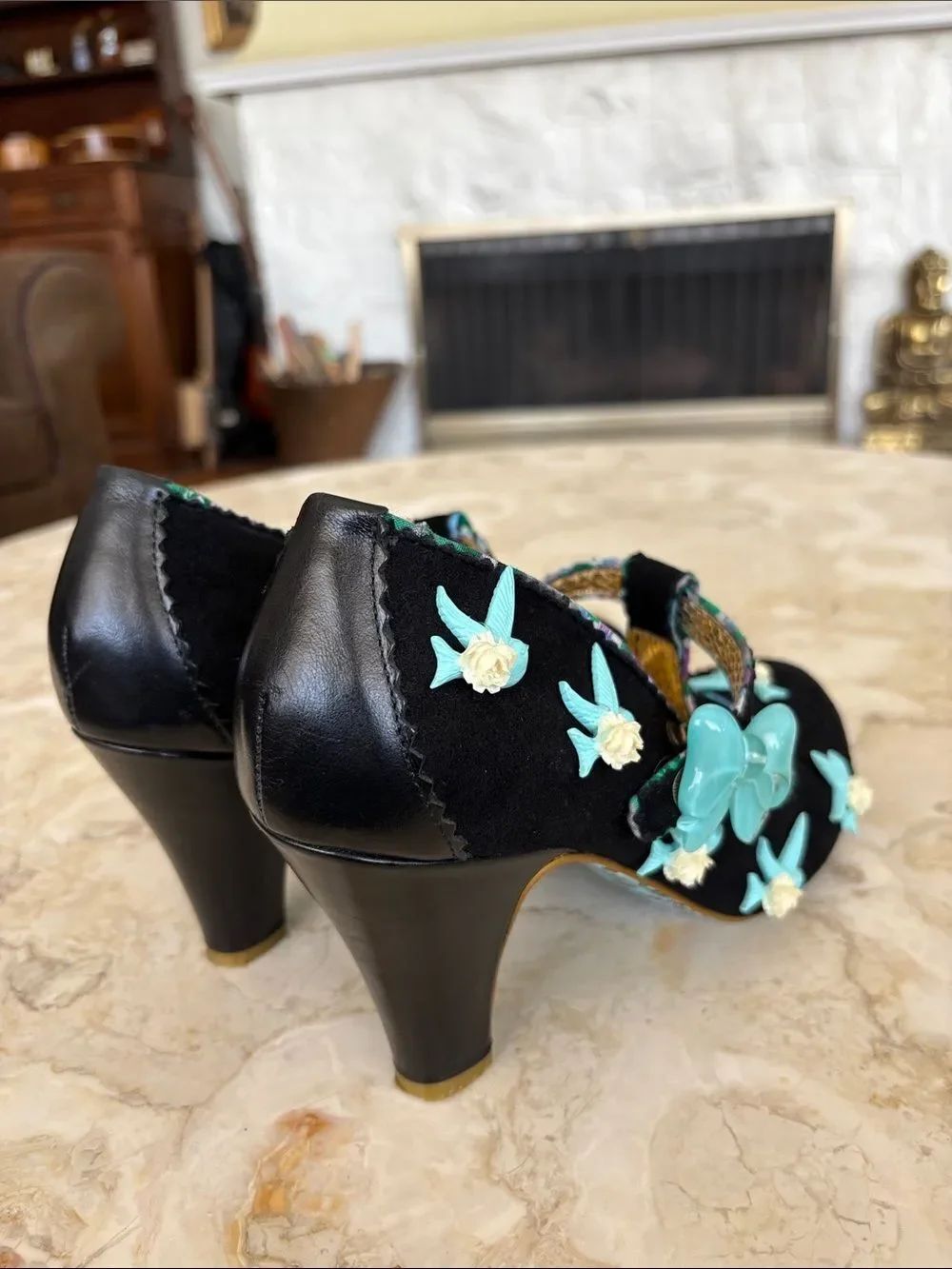Irregular Choice “Fresh Cut Grass” Mary Jane Retro Heels - Picture 10 of 15